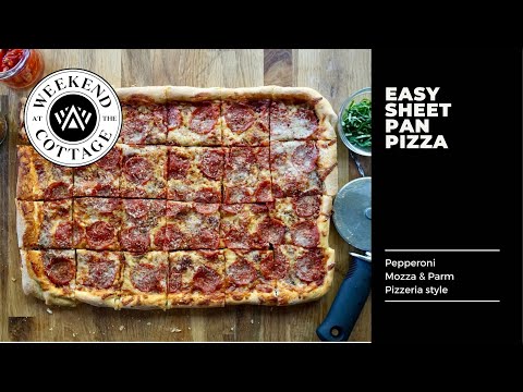 EASY SHEET PAN PIZZA | Pizzeria-style, really tasty!