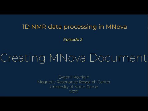 NMR Processing 1D - 2 -  MNova Document