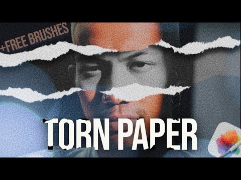 Torn Paper Effect | Pixelmator Tutorial | FREE brush pack included