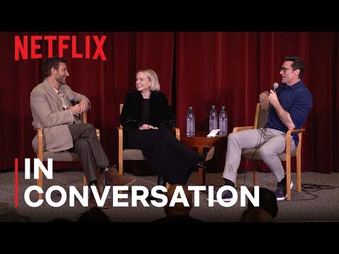 Thumbnail of the video: Bradley Cooper, Carey Mulligan discuss Maestro with Hugh Jackman