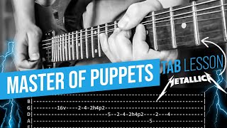 Master Of Puppets Guitar Solo Lesson - Metallica (with tabs)