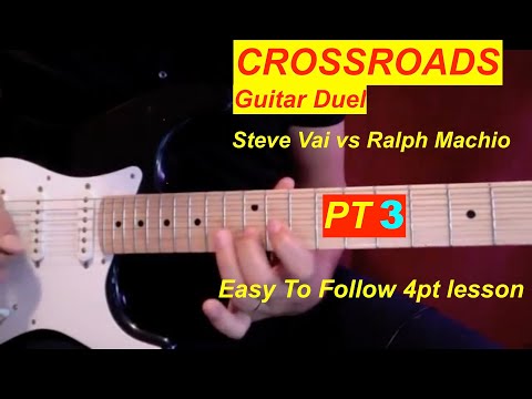 CROSSROADS DUEL - Pt 3/4 - Open String Section  -  Easy to follow guitar lesson