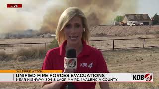 Unified Fire prompts evacuations, closes roads south of Belen