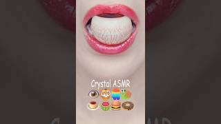 ASMR EMOJI FOOD roasted marshmallow sprinkle honey jelly kohakuto mukbang eating sounds