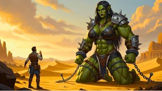 A Man Finds a Giant Orc Woman Chained — When He Frees Her, She Gives Him Something Precious