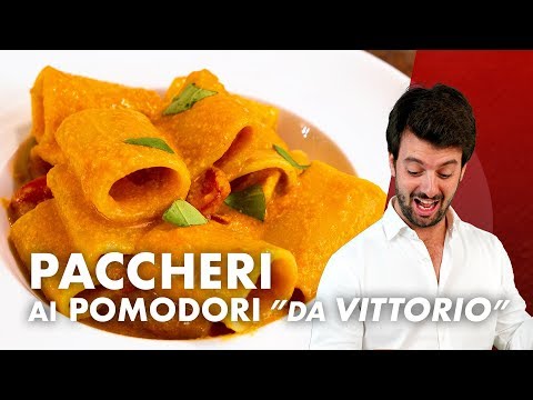 , title : '35 Euro di paccheri al pomodoro del ristorante "Da Vittorio" *3 STELLE MICHELIN*'