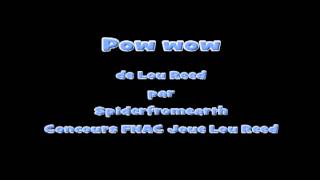 Concours FNAC joue Lou Reed Pow wow Lou Reed par Spiderfromearth.avi