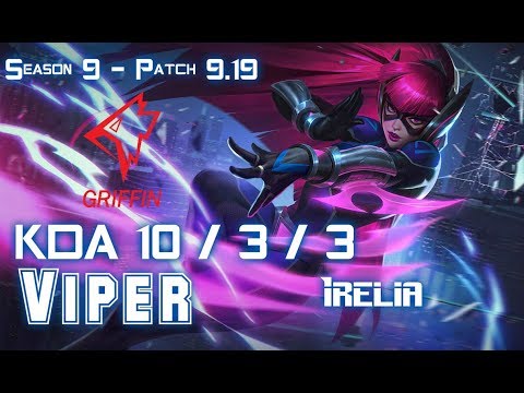 GRF Viper IRELIA vs EZREAL ADC - Patch 9.19 KR Ranked