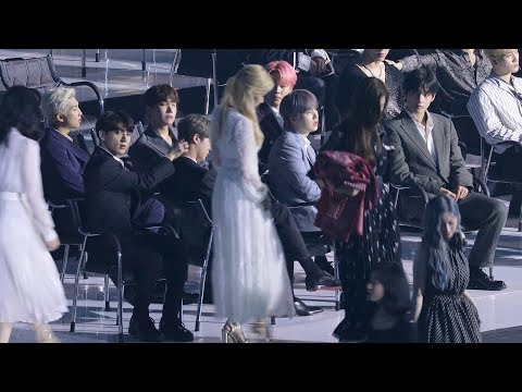 BTS 트와이스(TWICE) 인식한 방탄소년단, 슈퍼쥬니어 선배들에게 인사 4K 직캠 by 비몽