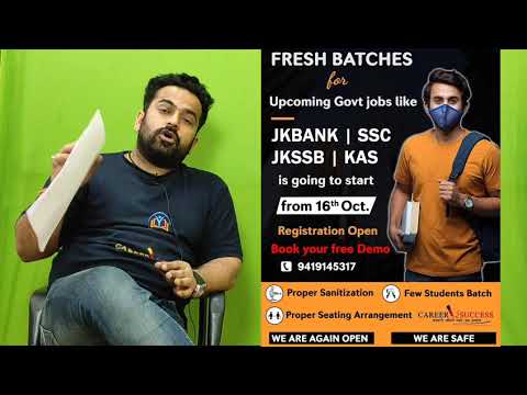 25000 GOVT JOBS IMPORTANT UPDATE in Jk Ut @Career Success  9419145317