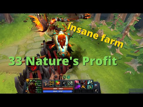 Offlane Nature's Prophet 7.27 | How 33 Outfarms Everyone