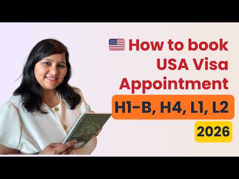 How do I book a US visa appointment for H1B, H4, L1 or L2 in 2026?
