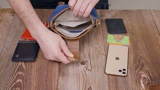 Симпатична сумка для жінок з натуральної шкіри на кожен день Vintage 22346 синя