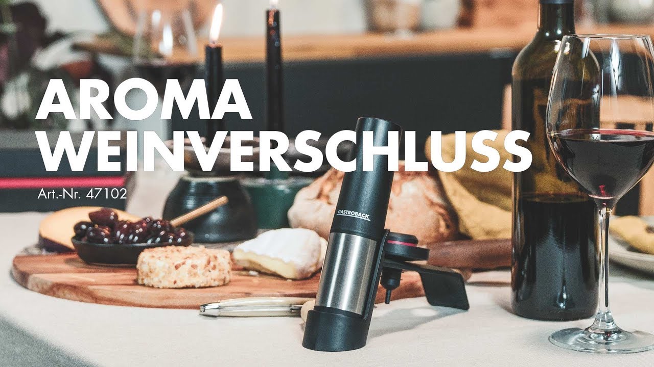 Gastroback Weinflaschenverschluss Aroma Schwarz/Silber