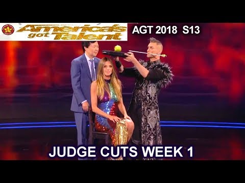 Aaron Crow mentalist Performance with Judges Comments America's Got Talent 2018 Judge Cuts 1 AGT