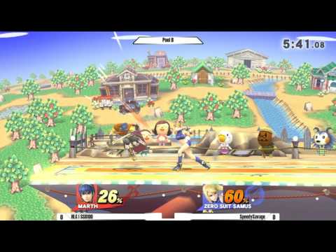 HLG | SSB100 (Marth) Vs. SpeedySavage (ZSS, Lucina) - Pool B