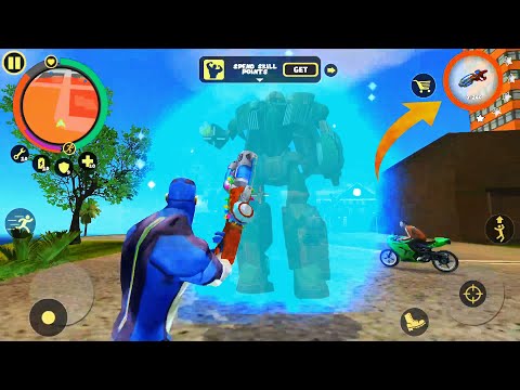 Rope Hero: Vice Town (Santa Freezer Gun) | Rope Hero New Version | Games Kon Android Gameplay