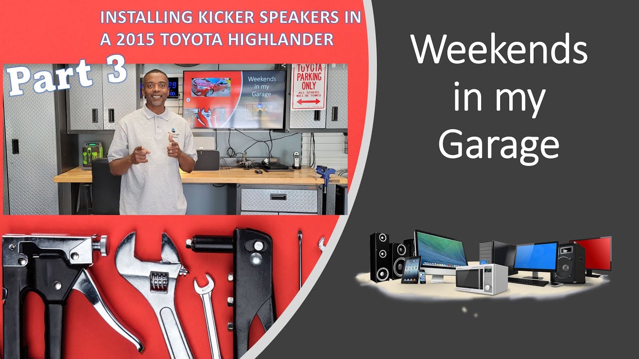 INSTALLING KICKER SPEAKERS IN A 2015 TOYOTA HIGHLANDER Part 3