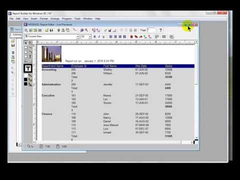 How to create group left report in Report Builder