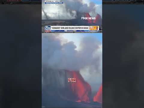 WATCH: Vortex of dark smoke SWIRLS around erupting volcano #shorts #us #news