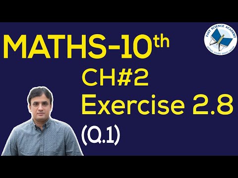 Maths Class 10 Chapter 2 Exercise 2.8 Q 1