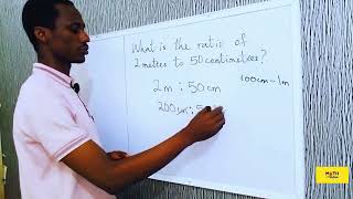 What is the ratio of 2m to 50cm