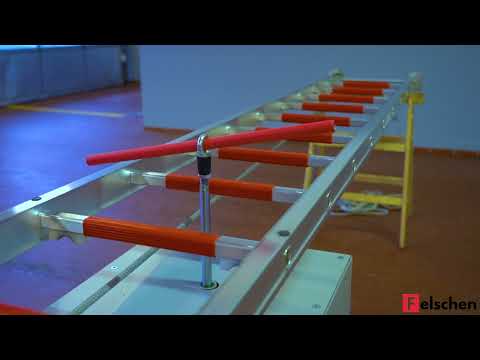 Leiterprüfstand - Dreiteilige Schiebeleiter