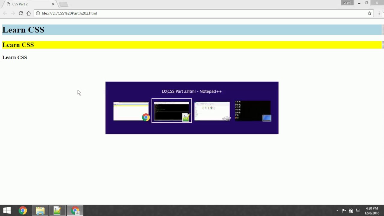 Cascading Style Sheet (CSS) Tutorial Part 2 The Three Methods of Adding CSS code ( style ) into HTML