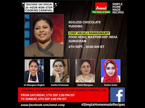 Anjali Ramaswamy, Episode 41: 10:00am: 24 Hour Facebook Live Cooking Marathon – 5th September