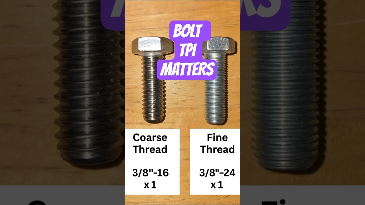 Thread Pitch | Why It Matters (Coarse vs Fine Threads)  #mg101fasteners