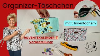Kosmetiktasche mit Fächern nähen | Organizer-Täschchen Schritt für Schritt erklärt