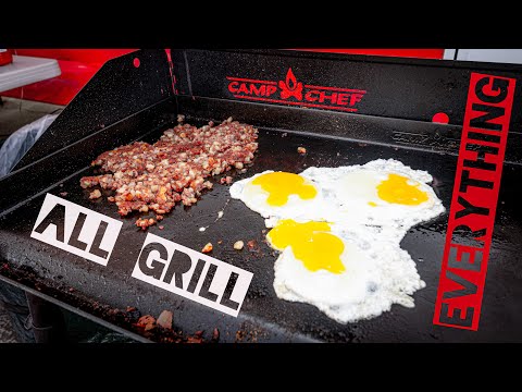Camp Chef 2-Burner Propane Stove & Flat Top Griddle Review + Smash Burger Recipe!