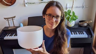 Video thumbnail for 8" Crystal Singing Bowl in F Unboxing and Review | Keliody Heart Chakra Crystal Bowl by Musical Molly Khan