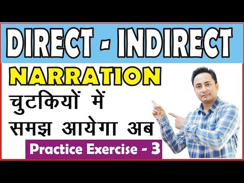 Direct Indirect Speech Narration Part 1 Rules Tricks in English Grammar in Hindi