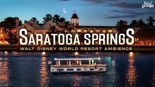 Saratoga Springs Disney Ambience ✨ 4K | Moonlit Waterfront Night ✨🌙