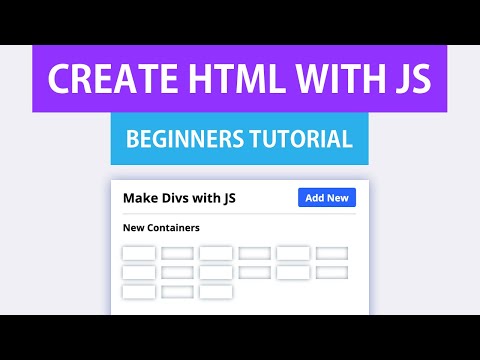 Create HTML with JS | createElement()