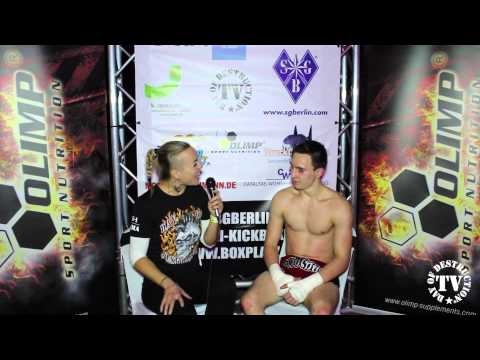 Maurice Lohner im Post-fight Interview nach seinem Kampf gegen Maruf Özcan