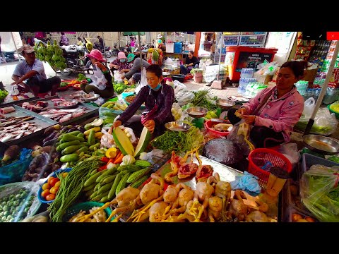 Cambodian Market Food Show- Art Of Living In Phnom Penh Market - Village Food View