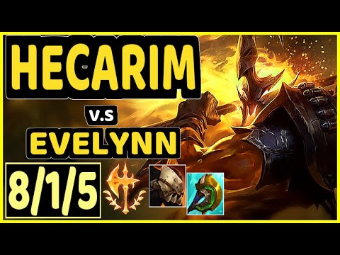WARDEN (HECARIM) vs EVELYNN - 8/1/5 KDA JUNGLE GAMEPLAY - EUW Ranked GRANDMASTER