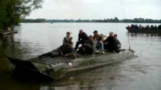 preview picture of video 'BVP-1 - Army amphibious armoured vehicle - boating'