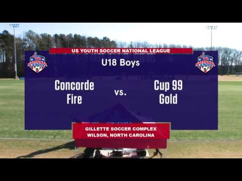 2016 National League - Boys - U18 - Concord Fire Elite 99 vs CUP 99 Gold - Field 4 - Day 3 - 10am