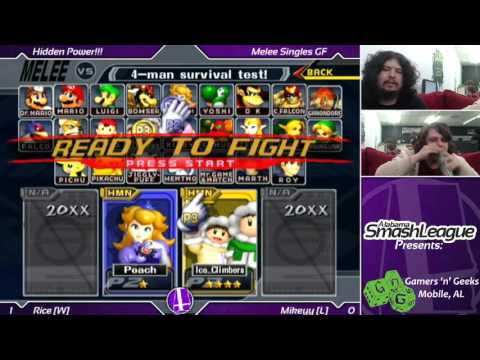 Hidden Power (Nov. 2015) - Rice (Fox, Peach) vs. Mikeyy (Ice Climbers) - Melee