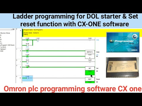 Omron plc Programming for DOL starter and set reset...