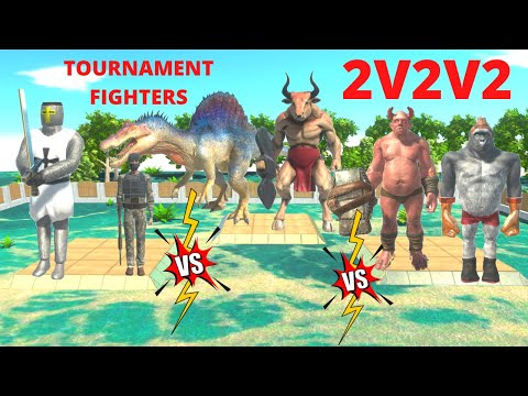 TOURNAMENT FIGHTERS - 2V2V2 - INFERNALS & PRIMATES VS FANTASY & C. DINOS VS HUMANS MODERNS & ANCIENT