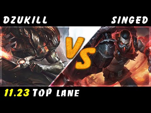Dzukill - Yasuo vs Singed TOP #2 Patch 11.23 - Yasuo Gameplay