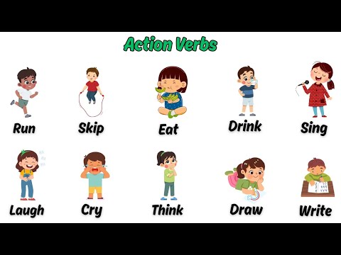 Action Verbs for Kids | Learn English Verbs with Fun Examples 🏃‍♂️🍎🎨 #kids #learning #english