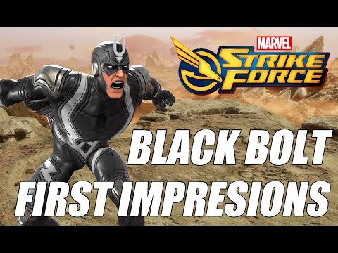 Black Bolt Rank up, First Impressions & Gameplay - Marvel Strike Force