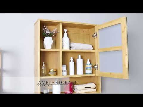 Armoire Toilette  JJ-ZZ1338 Marron - Bambou - 16 x 61 x 56 cm