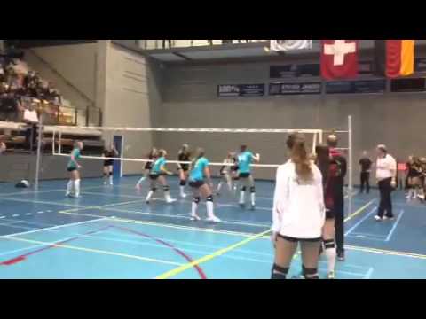 laatste punt bij finale Meisjes A, 23e Cofely Internationaal Jeugdtoernooi 2015