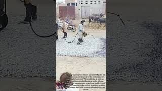 Spraying Bitumen on Aggregate Base || Durable Roadwork